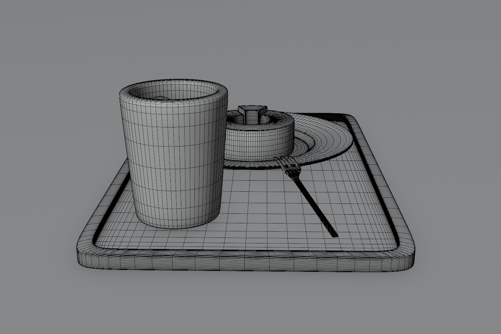 Japan cake dessert 3D model  3D model_18