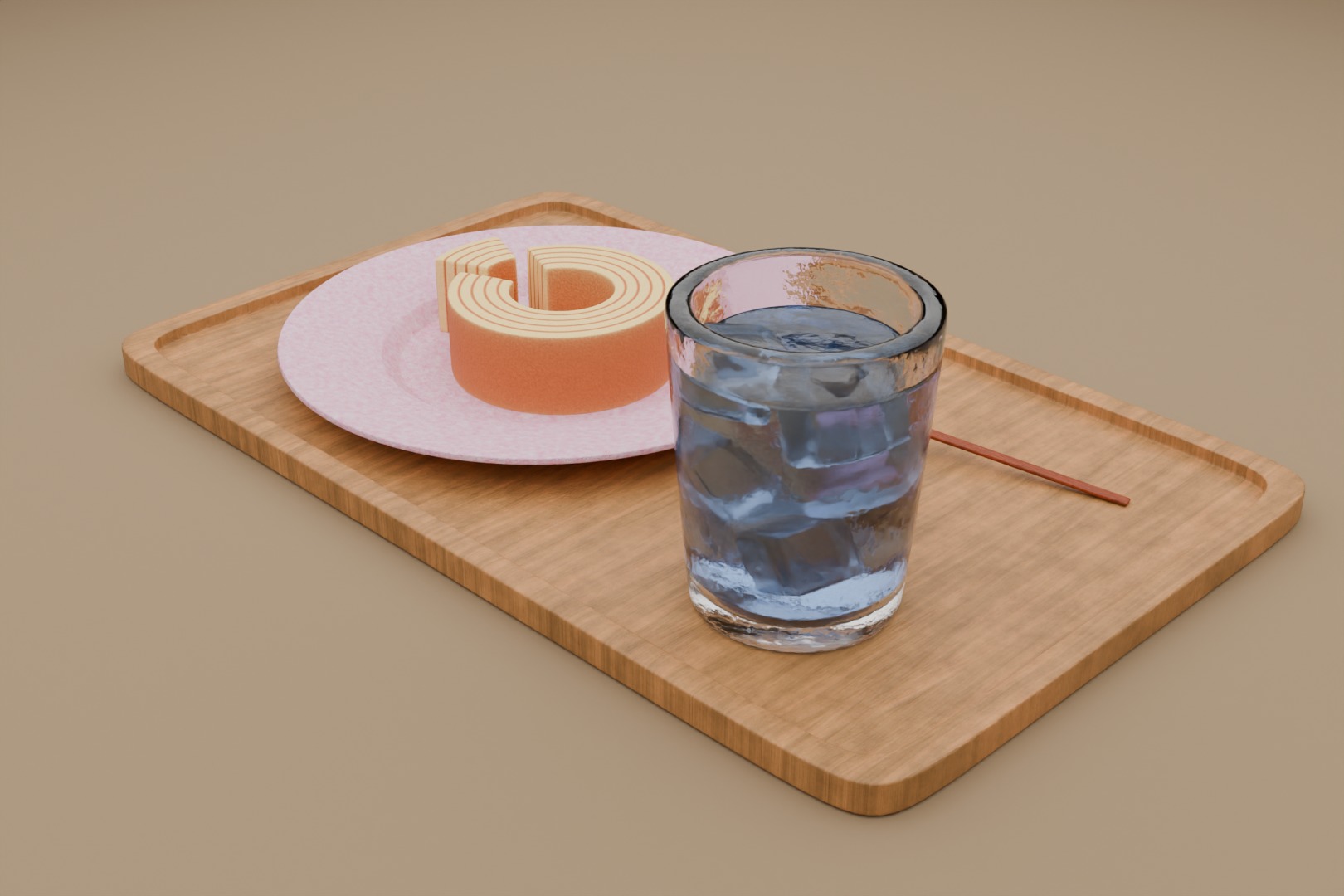 Japan cake dessert 3D model  3D model_6