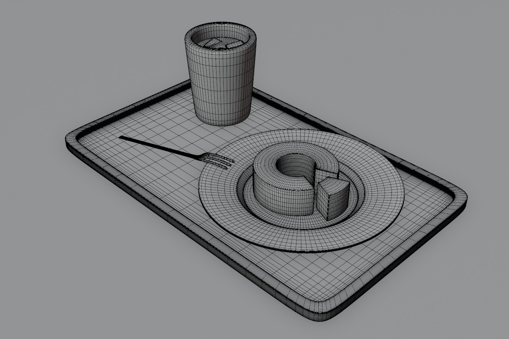 Japan cake dessert 3D model  3D model_23