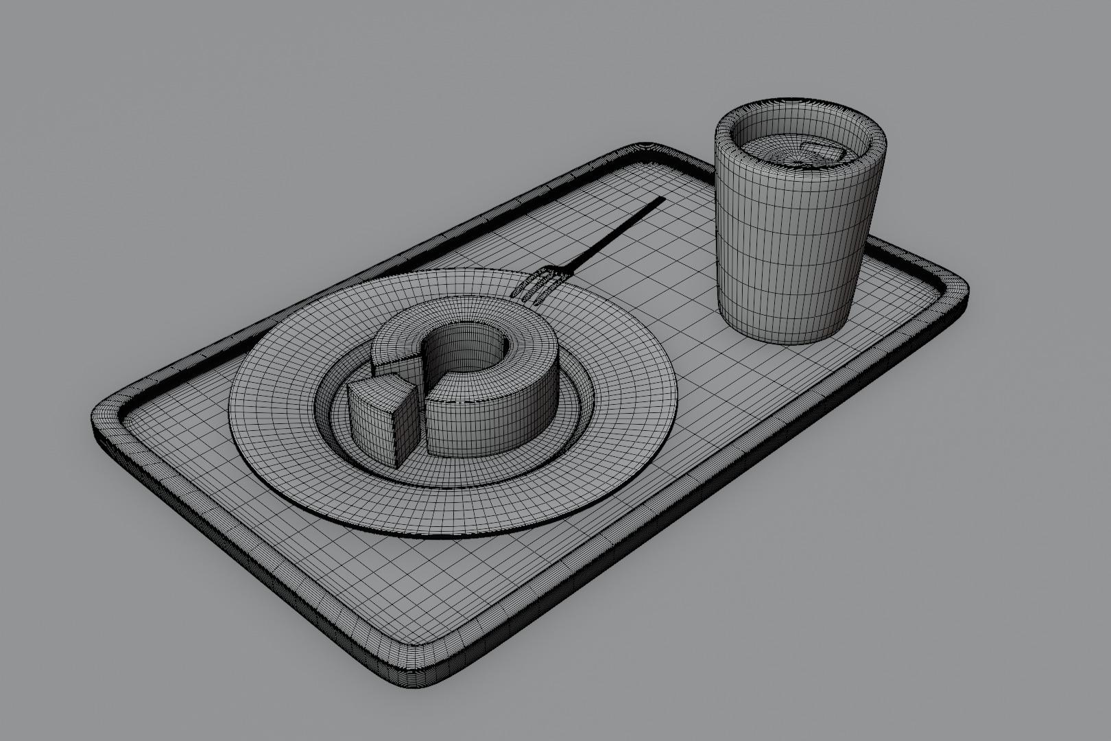 Japan cake dessert 3D model  3D model_24