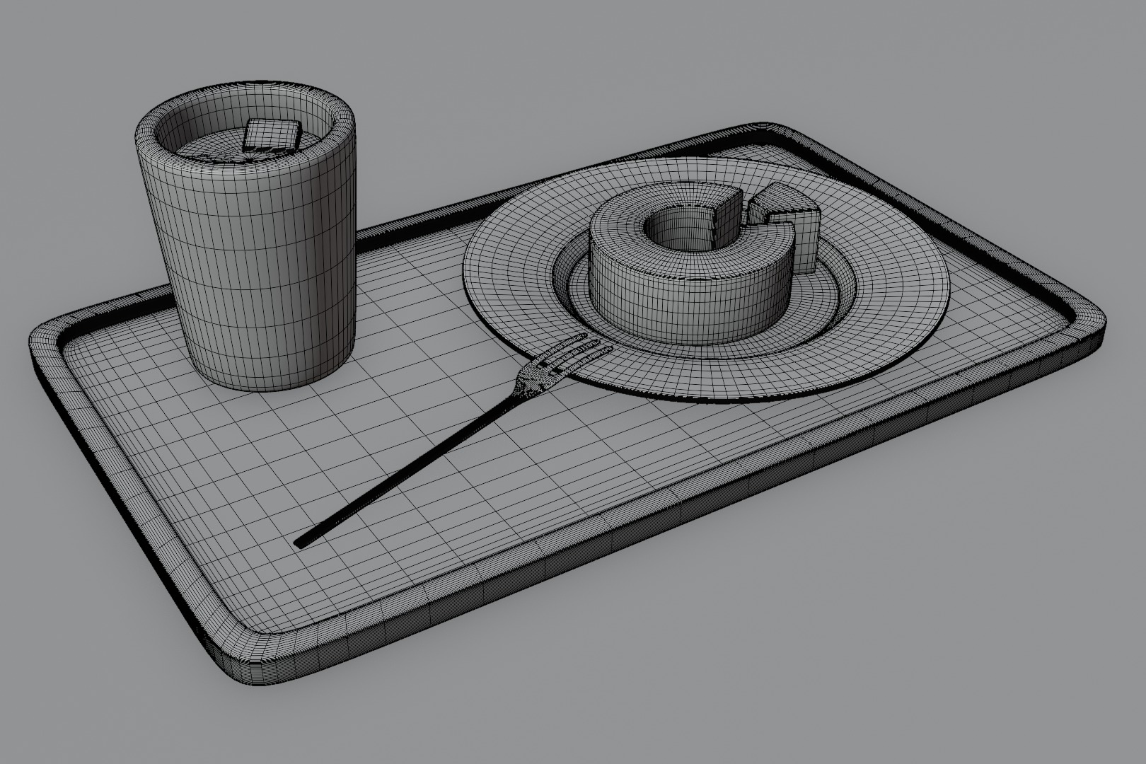 Japan cake dessert 3D model  3D model_15