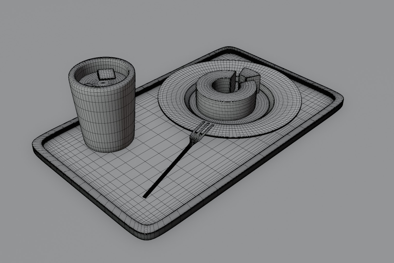 Japan cake dessert 3D model  3D model_22