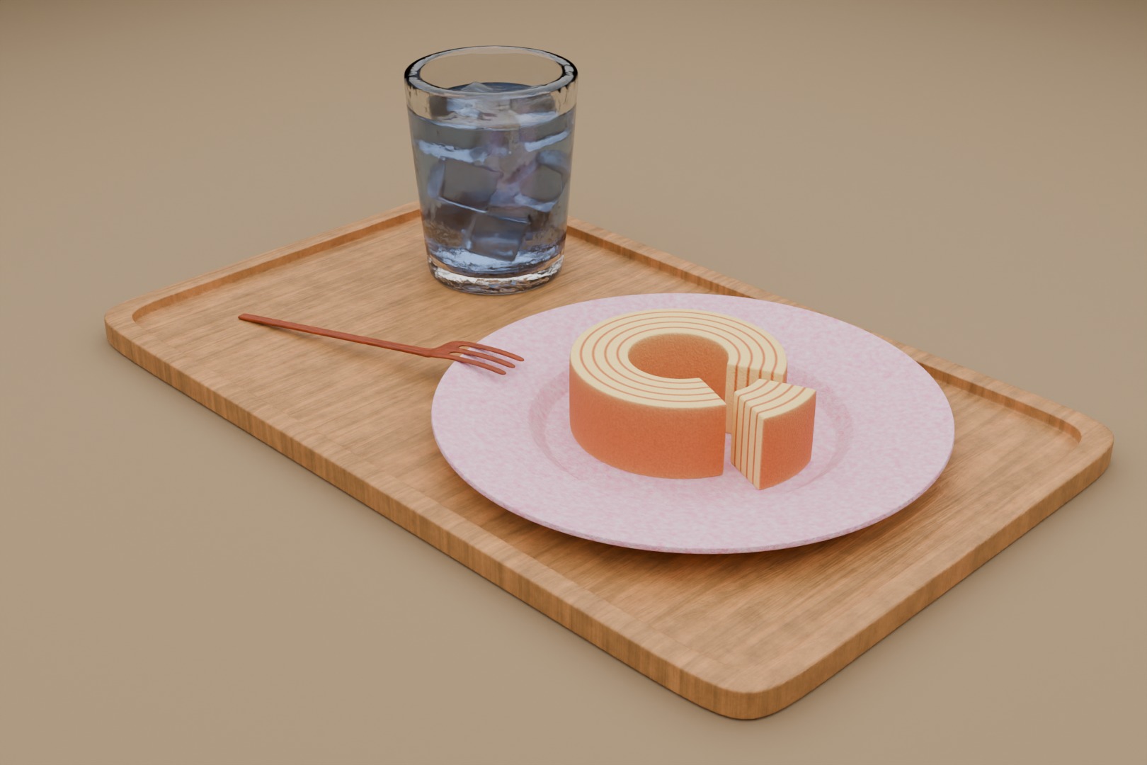 Japan cake dessert 3D model  3D model_8