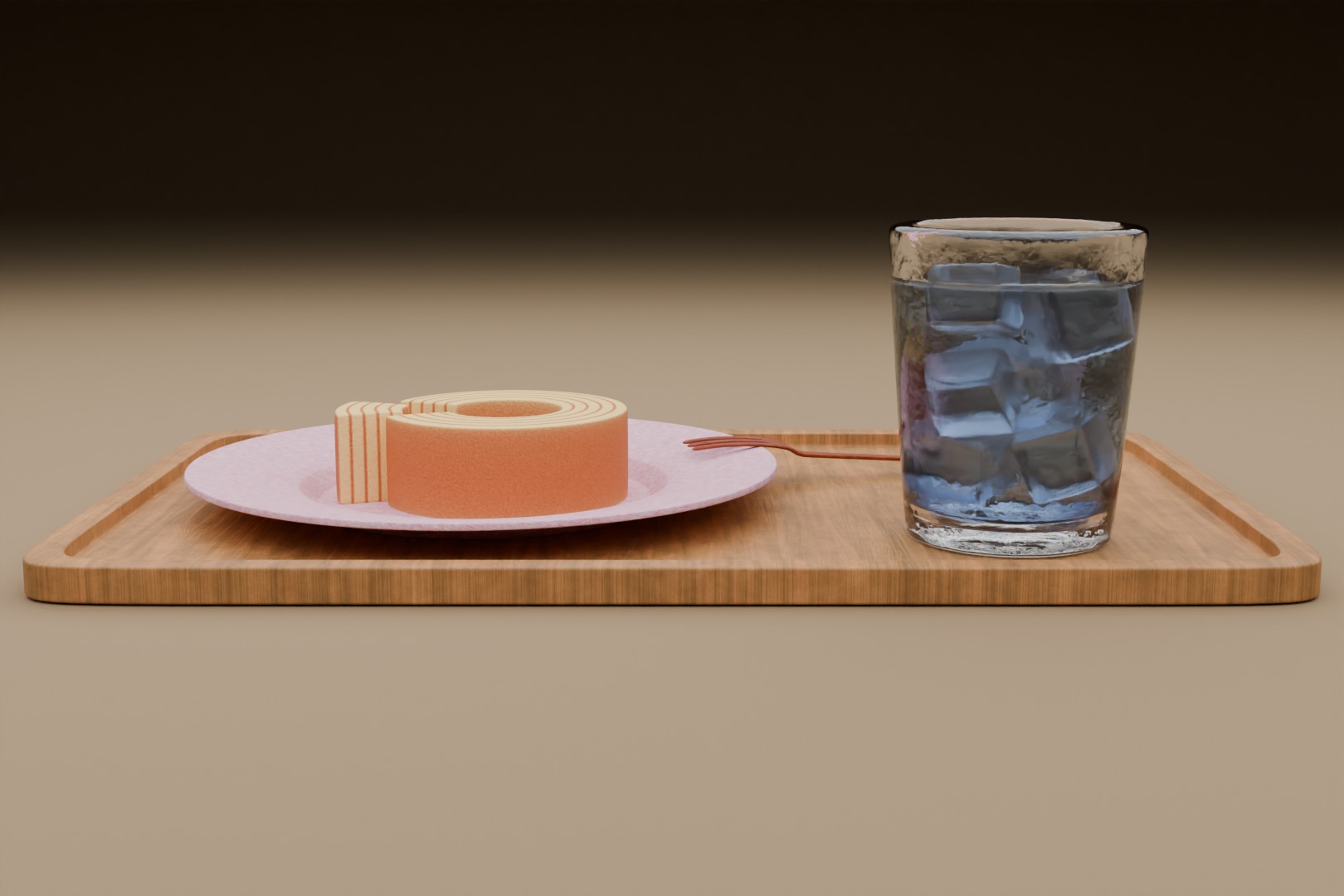 Japan cake dessert 3D model  3D model_5