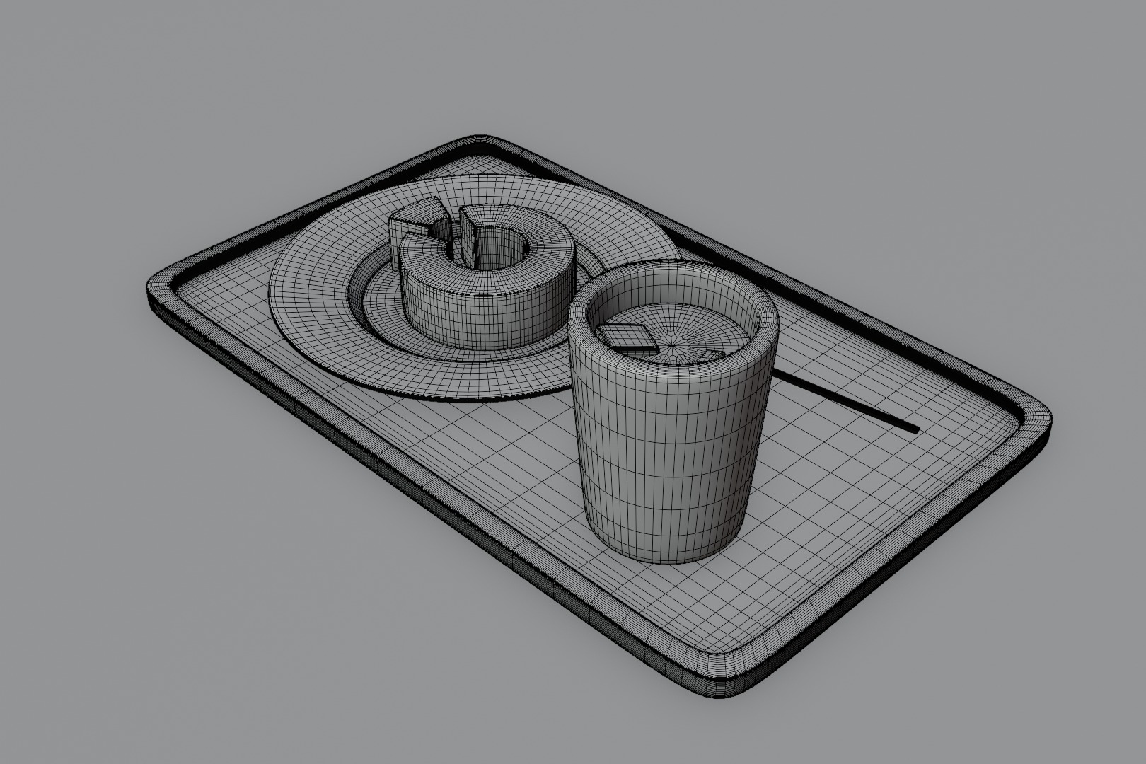 Japan cake dessert 3D model  3D model_21