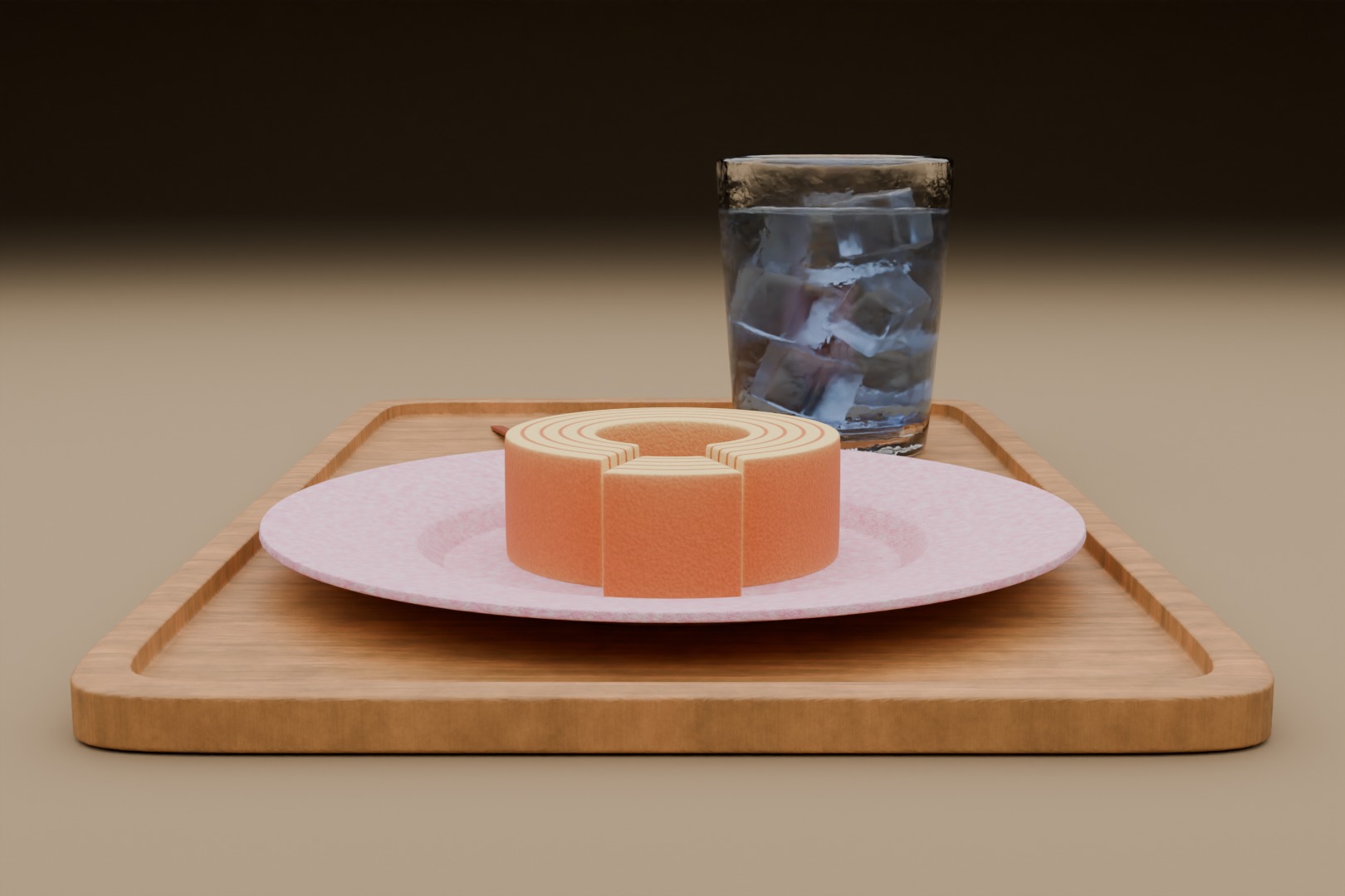 Japan cake dessert 3D model  3D model_4