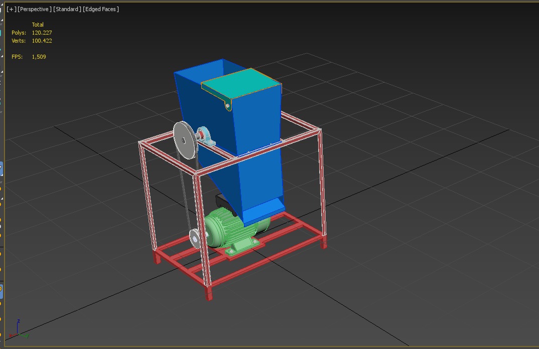 ELECTRIC COCONUT GRATING MACHINE GRATER SHREDDER SCRAPER CHOPPER 3D model_32