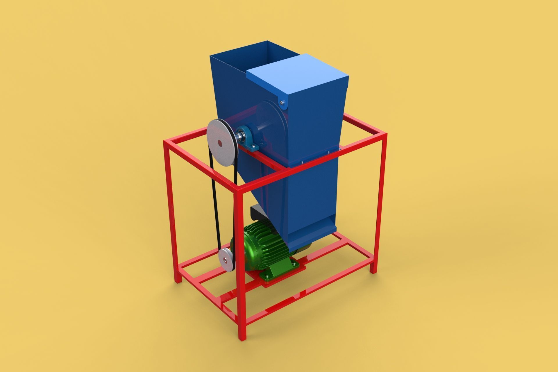 ELECTRIC COCONUT GRATING MACHINE GRATER SHREDDER SCRAPER CHOPPER 3D model_4