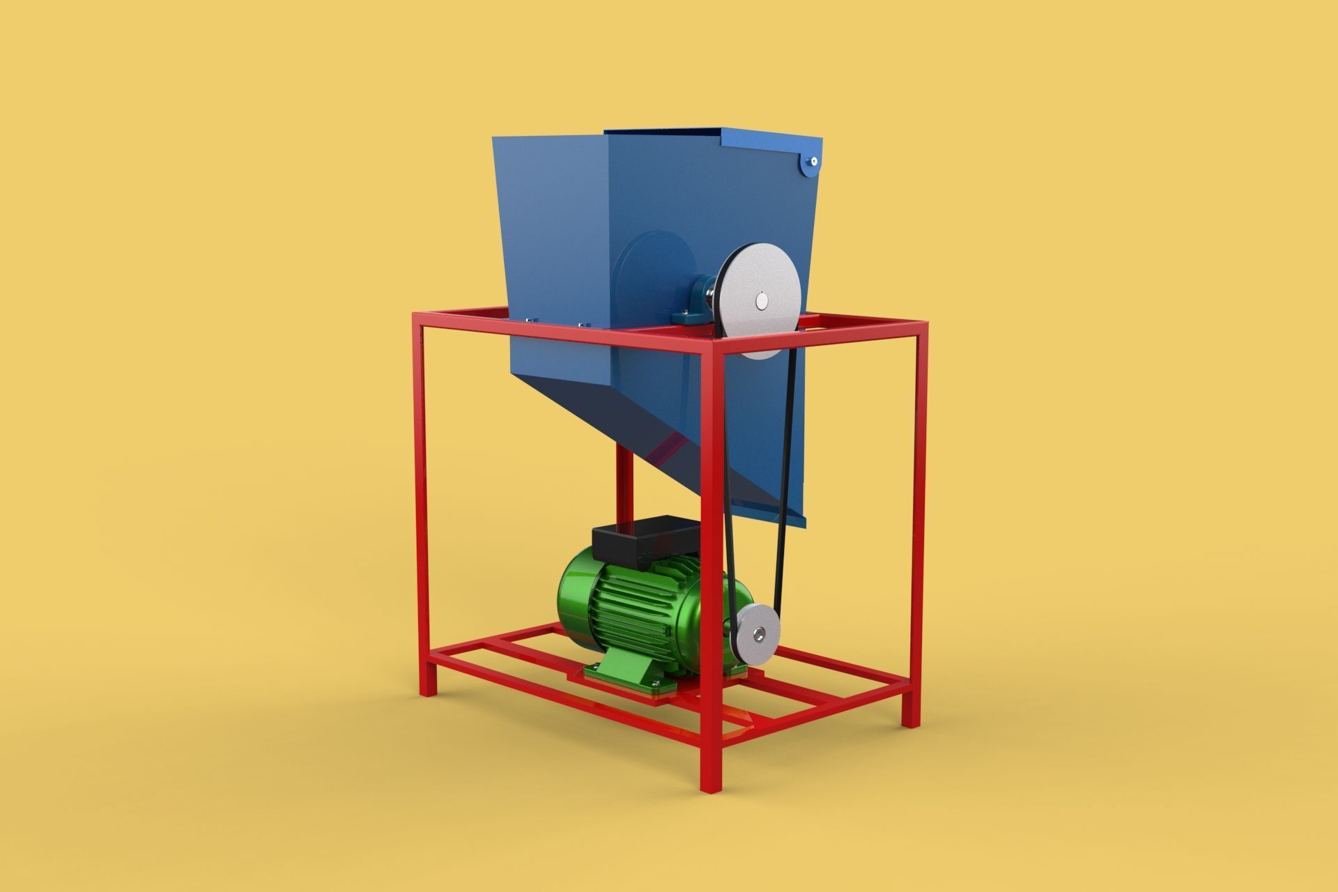 ELECTRIC COCONUT GRATING MACHINE GRATER SHREDDER SCRAPER CHOPPER 3D model_7