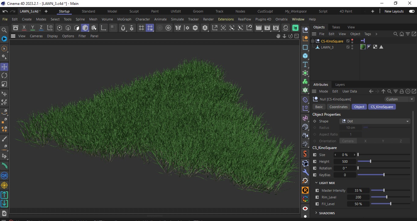 3D Lawn Grass for Garden and Park 3D model_14