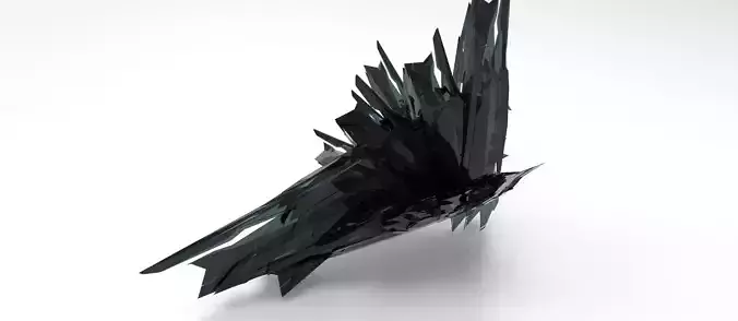 Cyberpunk glass shard structure 1
