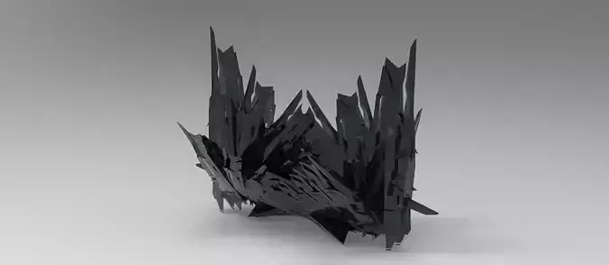 Cyberpunk glass shard structure 2