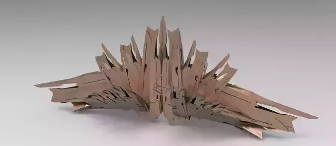Cyberpunk glass shard structure 3 
