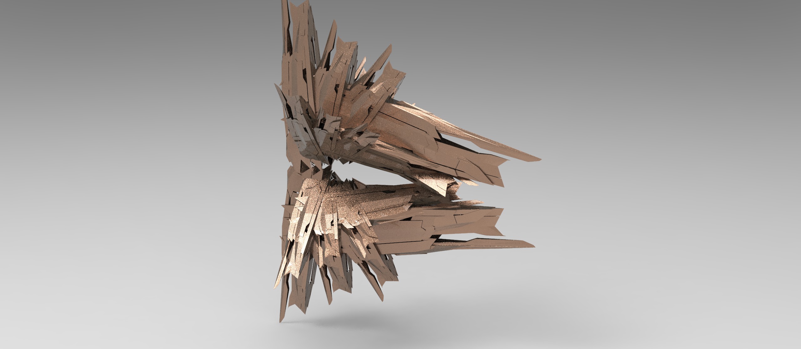 Cyberpunk glass shard structure 4 3D model_1