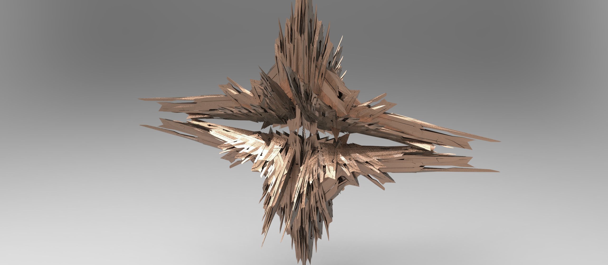 Cyberpunk glass shard structure 5 3D model_1