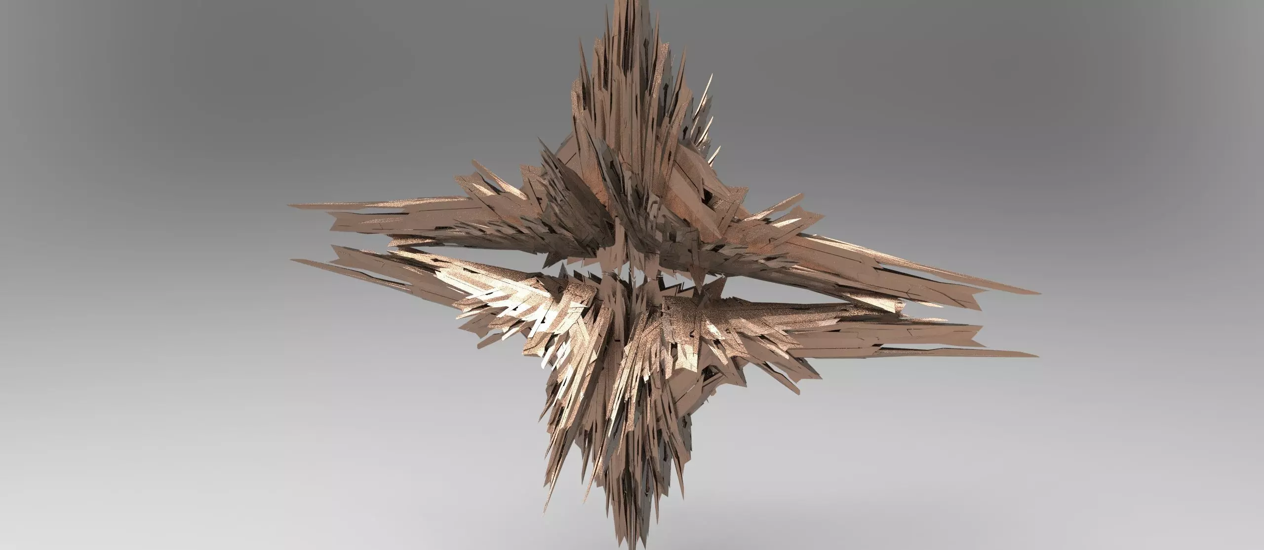 Cyberpunk glass shard structure 5 3D model_0