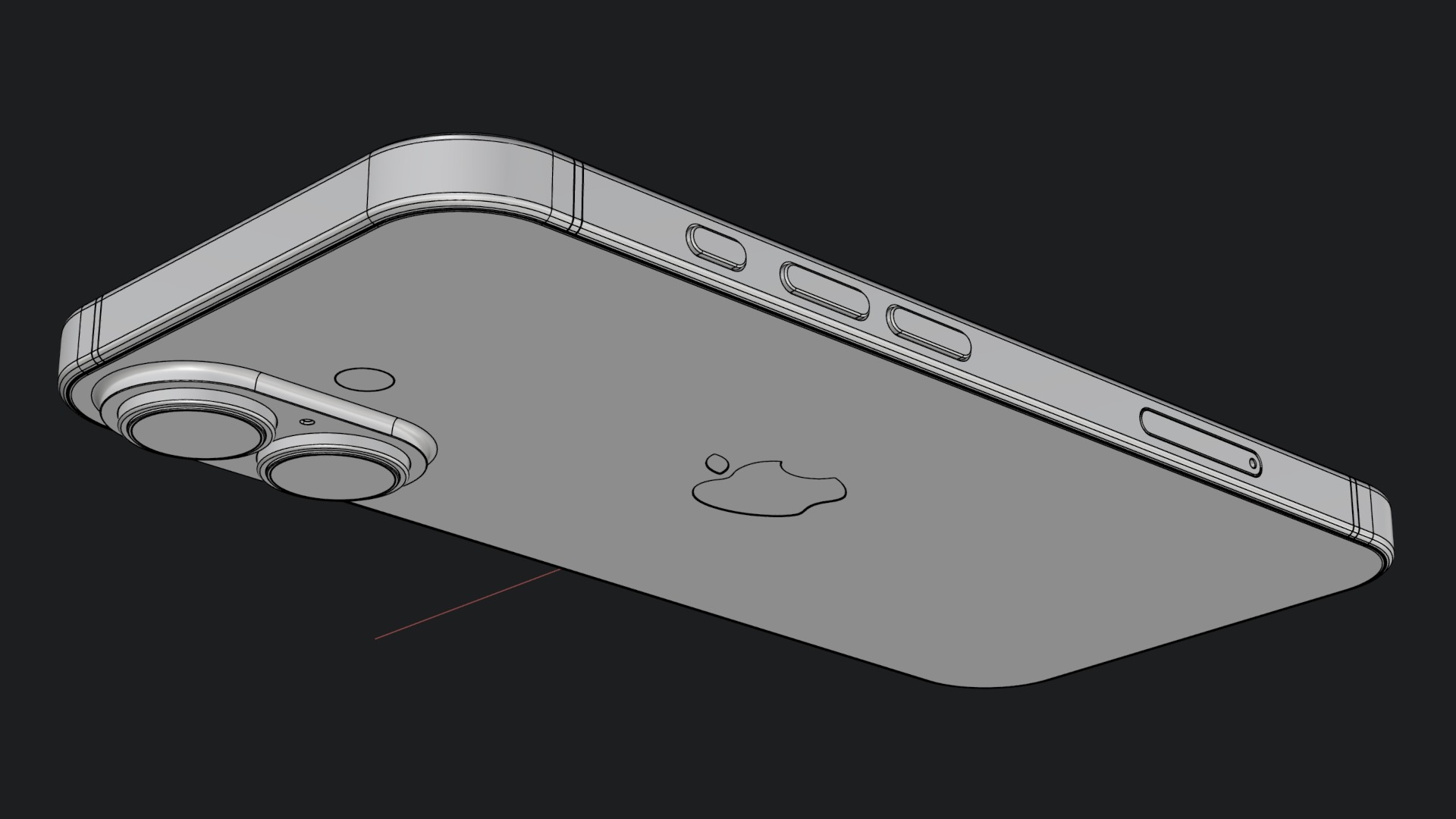 Apple iPhone 16 Pink 3D model_12