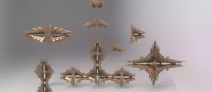 Cyberpunk glass shard structure shard collection 1 