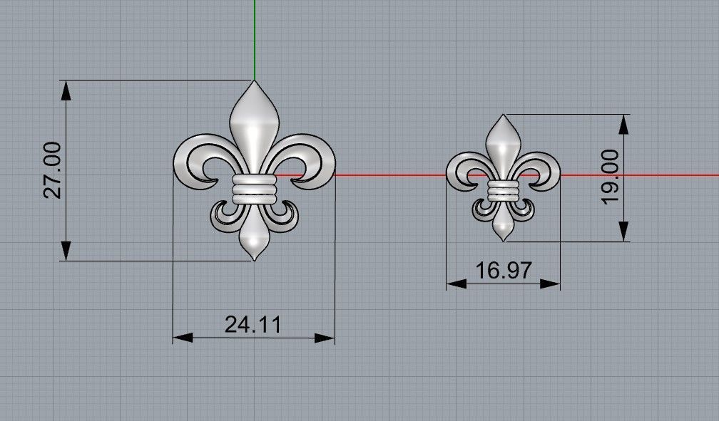 Fleur de lis  3D print model_2