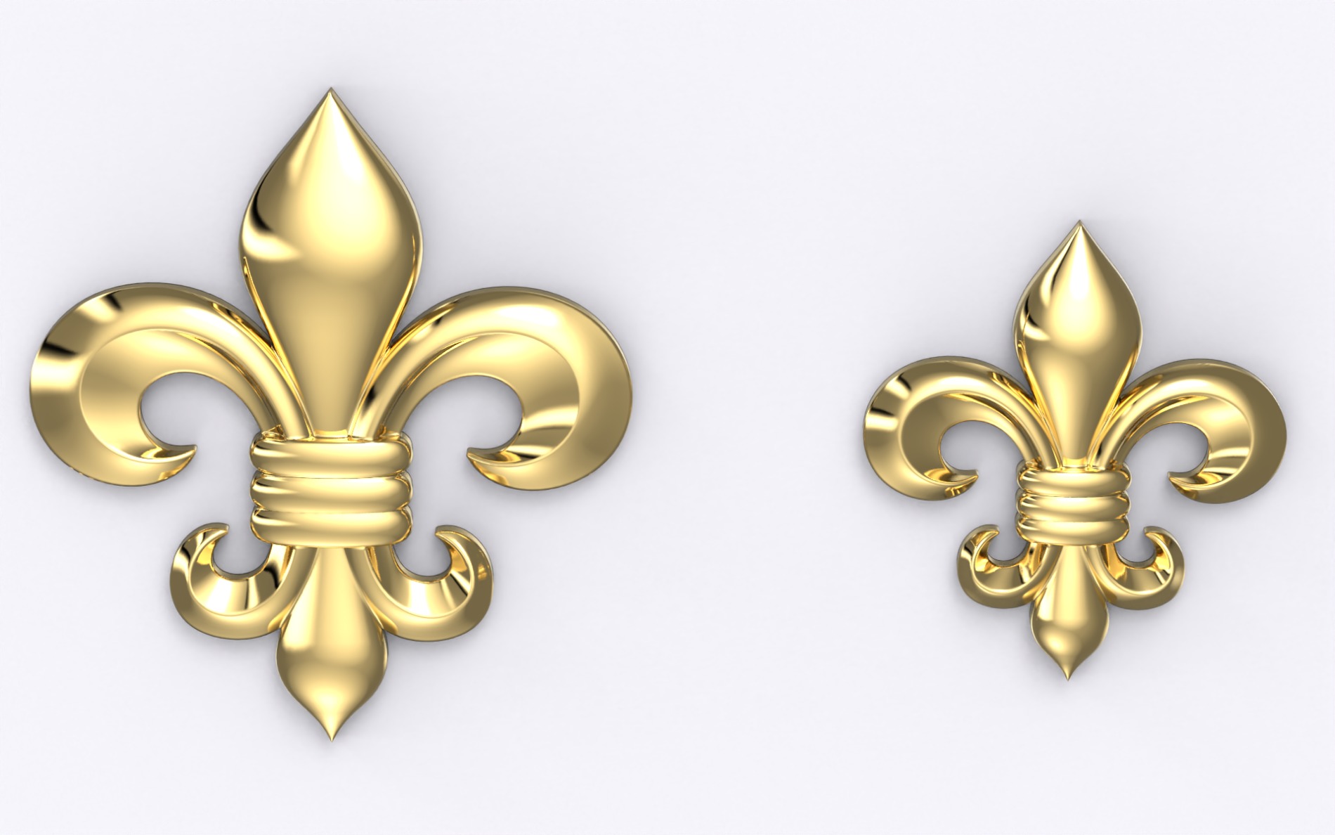 Fleur de lis  3D print model_1