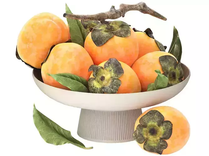 bowl of persimmon fruit