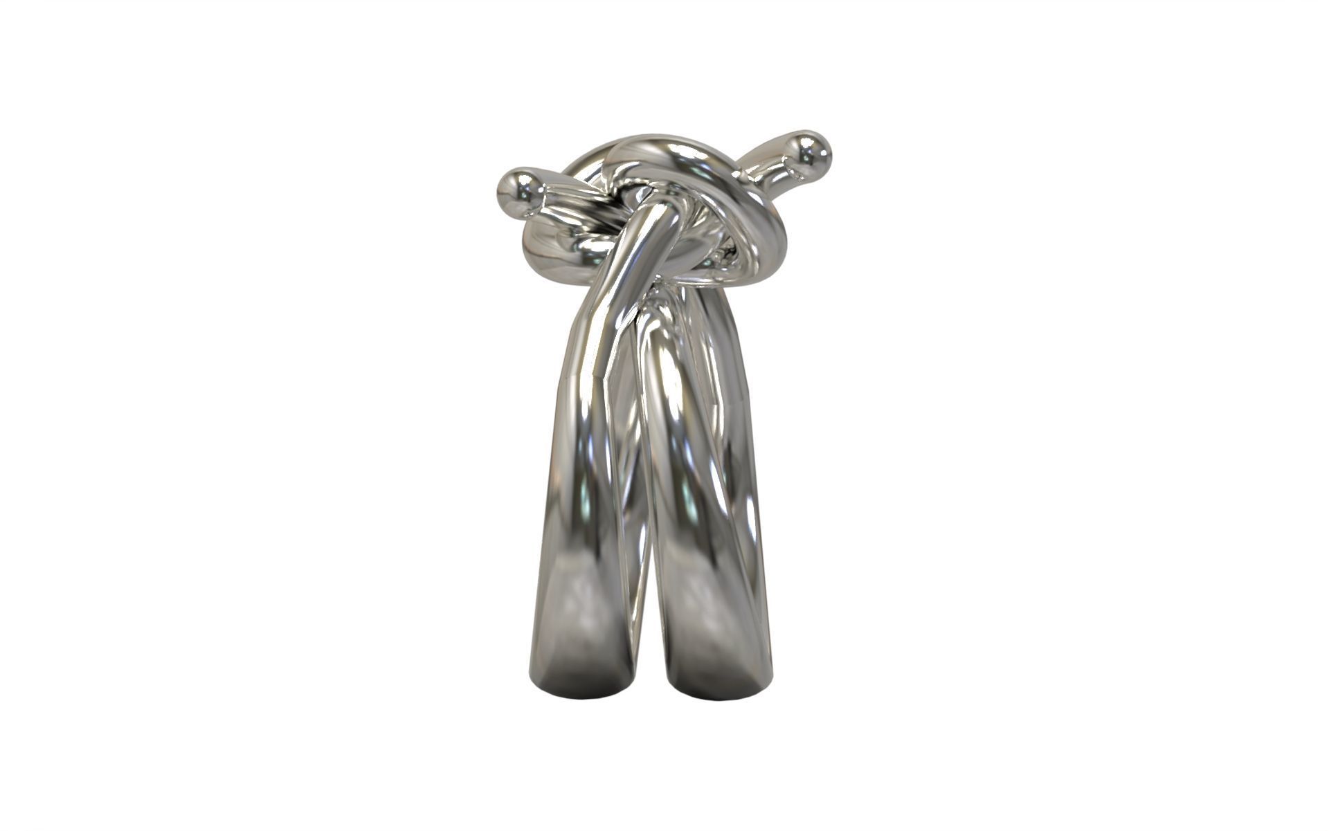 Double Knot Ring 3D print model_3