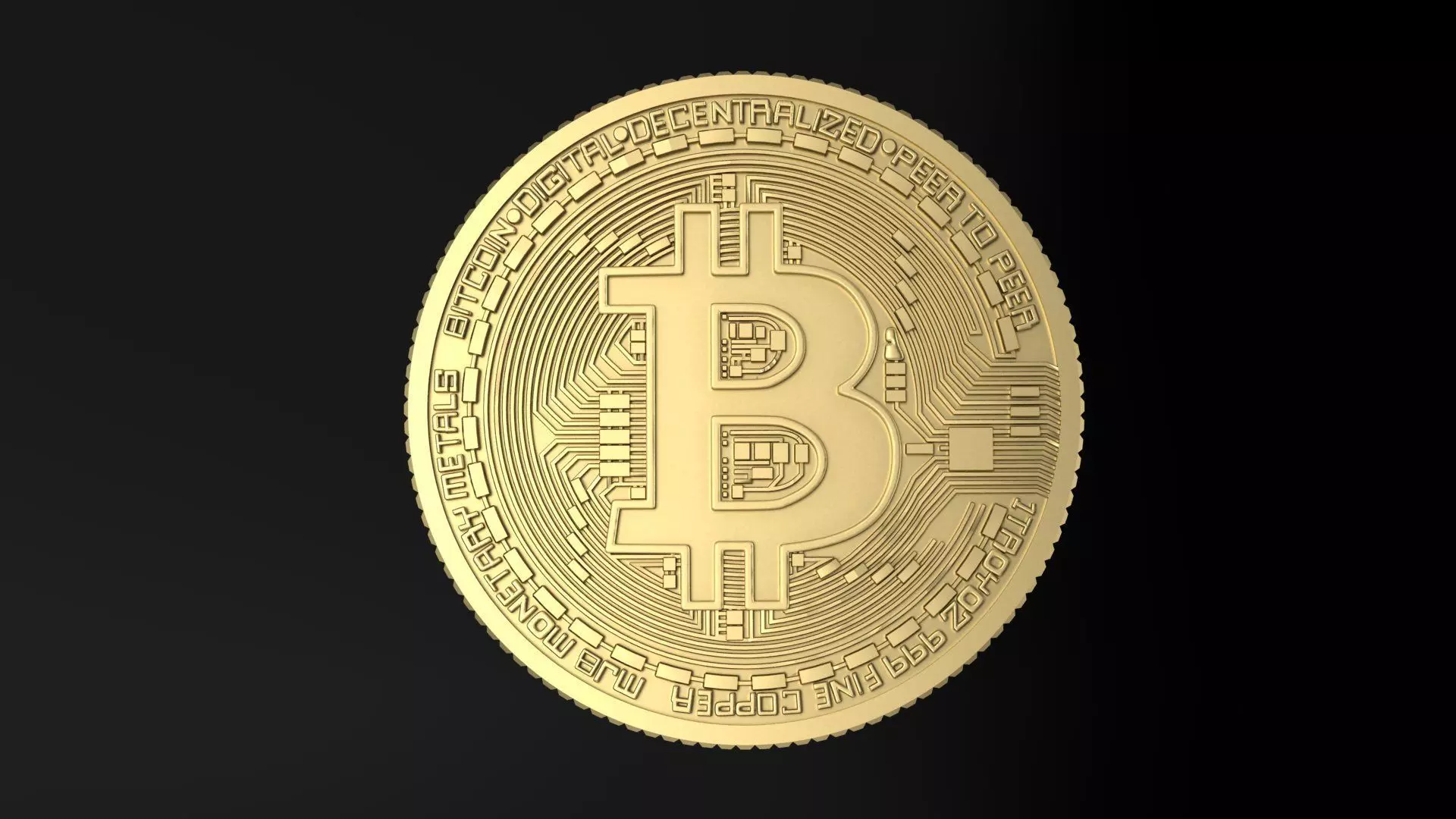 Bitkoin 3DM STL OBJ model for 3D printing and CNC 3D print model_0