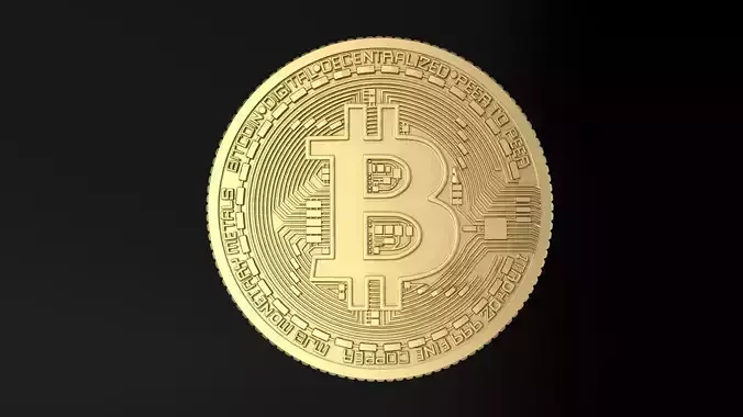 Bitkoin 3DM STL OBJ model for 3D printing and CNC