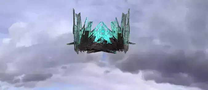 Cyberpunk Dystopian crystal Star crown parts 5