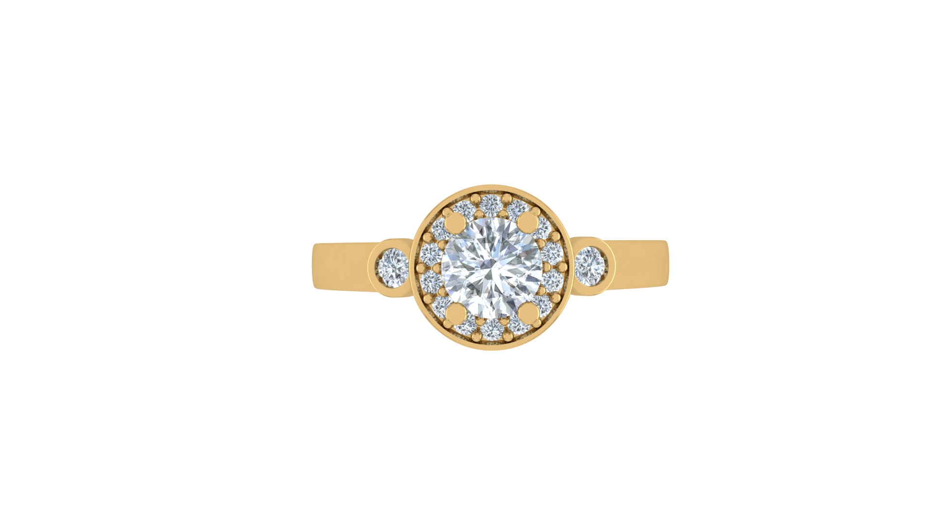 Anel Solitario 3D print model_1