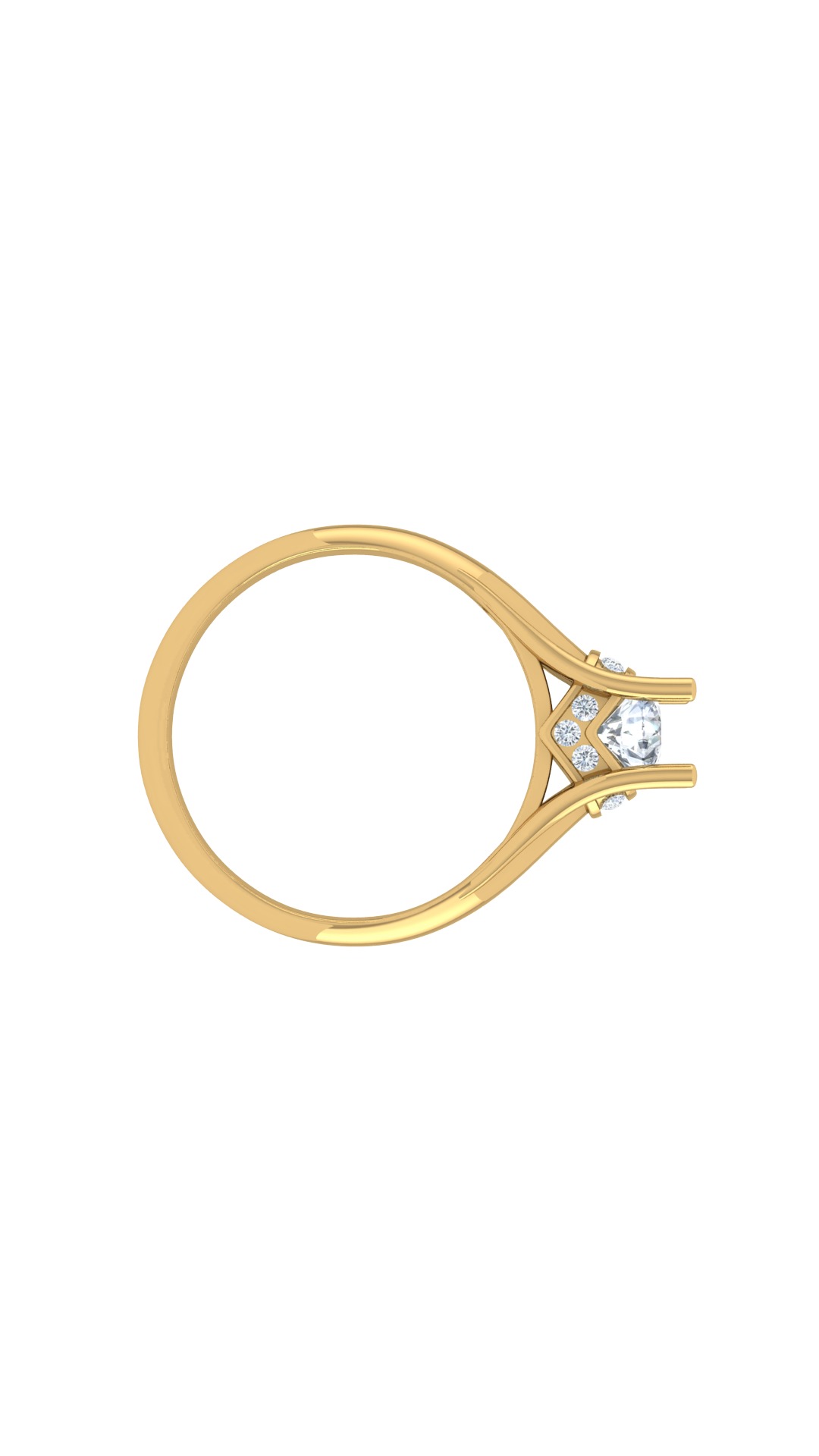 Anel Solitario 3D print model_2