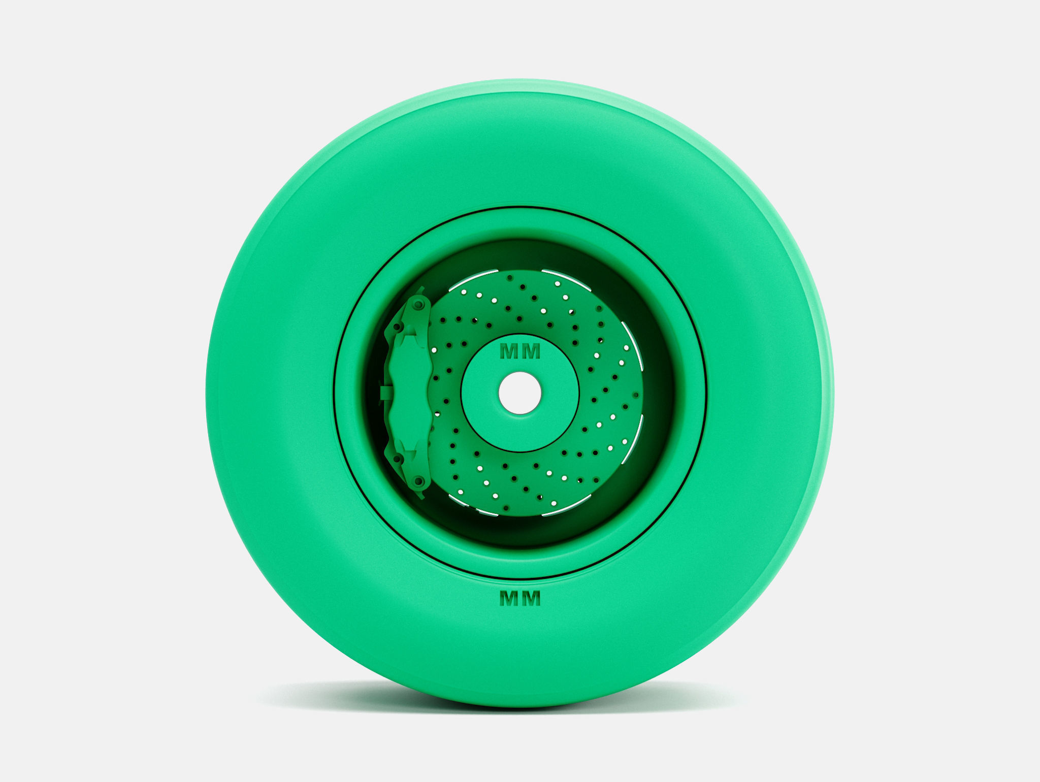 15x10 Minilite Wheel Goodyear Polyglas L60-15 Tire 3D print model_3