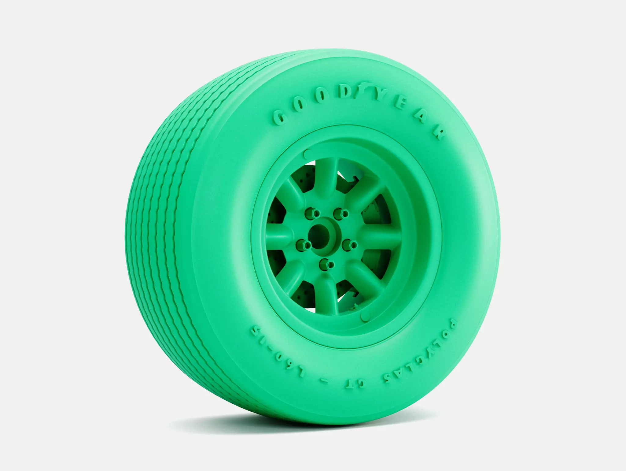 15x10 Minilite Wheel Goodyear Polyglas L60-15 Tire 3D print model_0