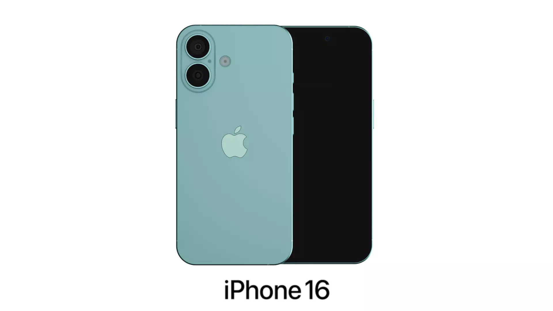 Apple iPhone 16 Teal 3D model_0