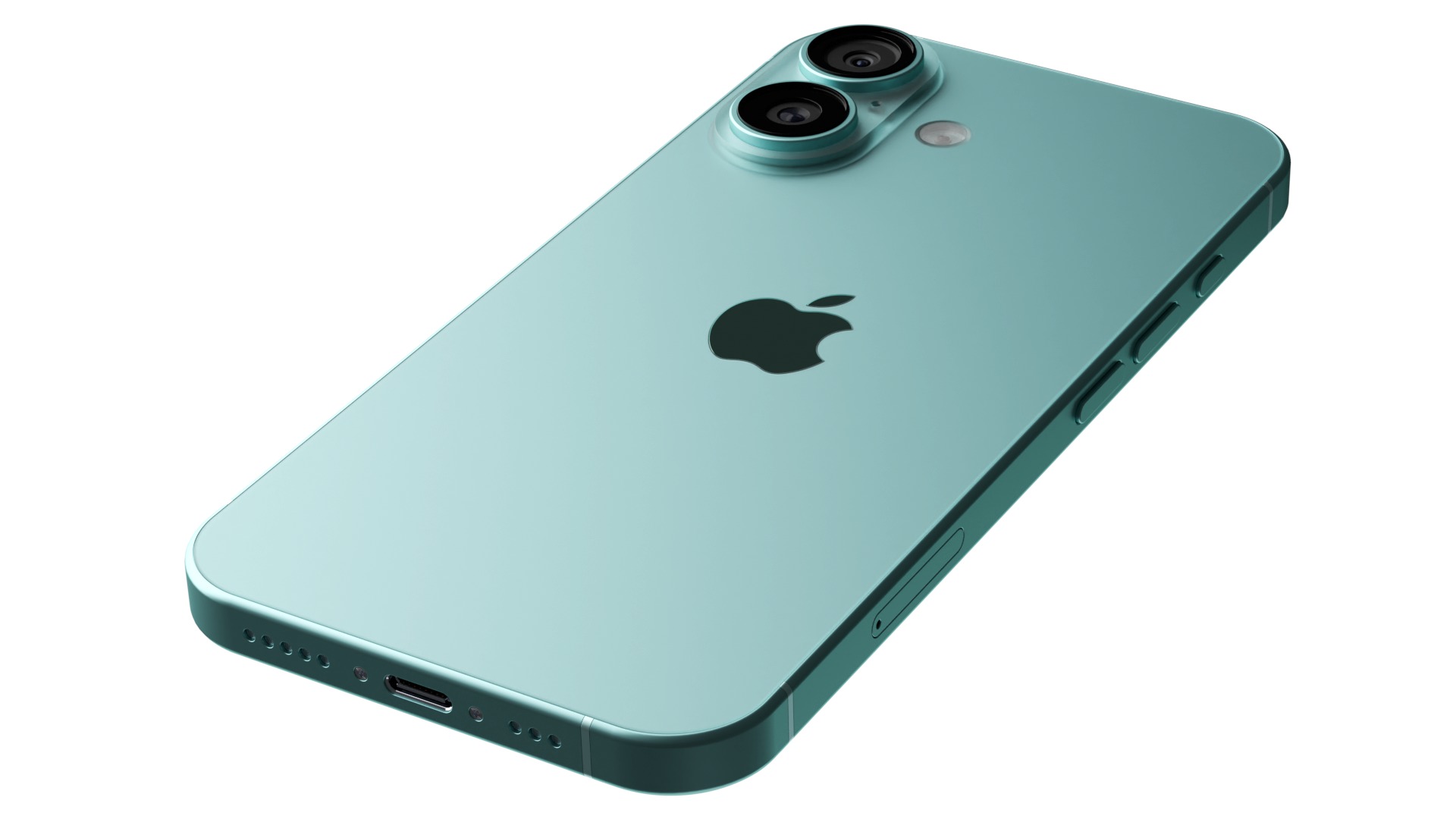 Apple iPhone 16 Teal 3D model_9