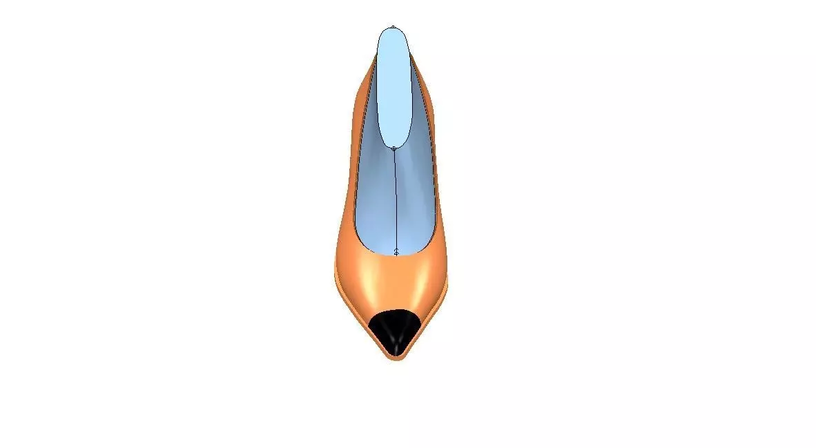 red and cap toe cameltone shoe Low-poly 3D model