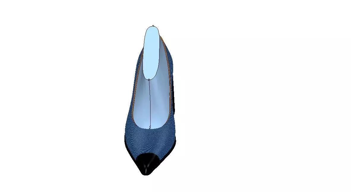 jean toe shoes black modern Low-poly 3D model