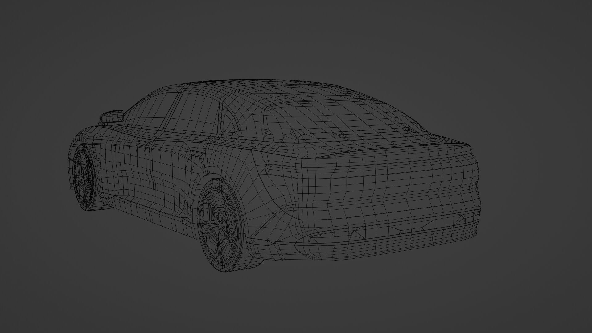 Generic Electric Sedan 6 Low-poly 3D model_10