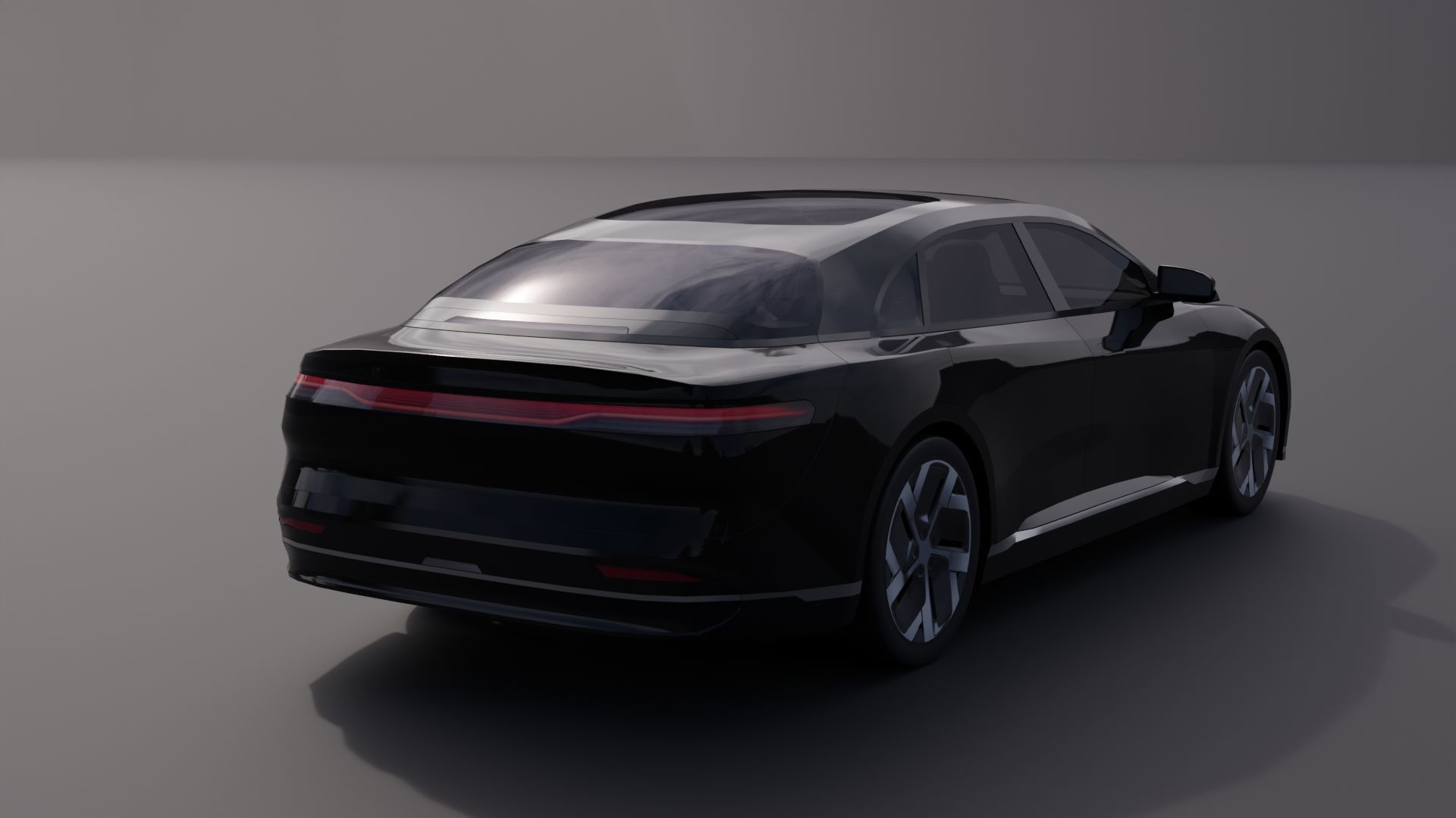 Generic Electric Sedan 6 Low-poly 3D model_7