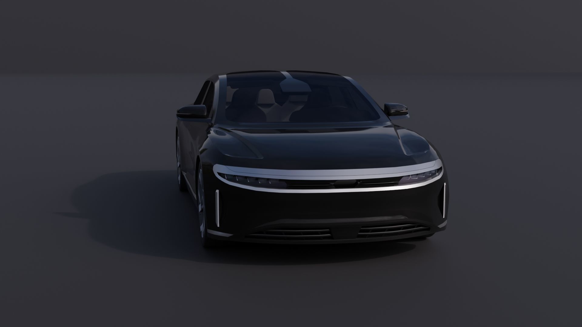 Generic Electric Sedan 6 Low-poly 3D model_1