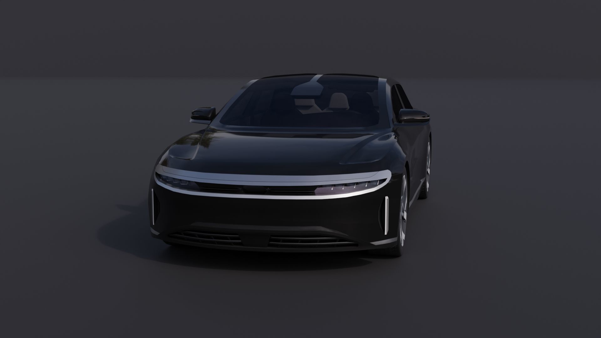 Generic Electric Sedan 6 Low-poly 3D model_2