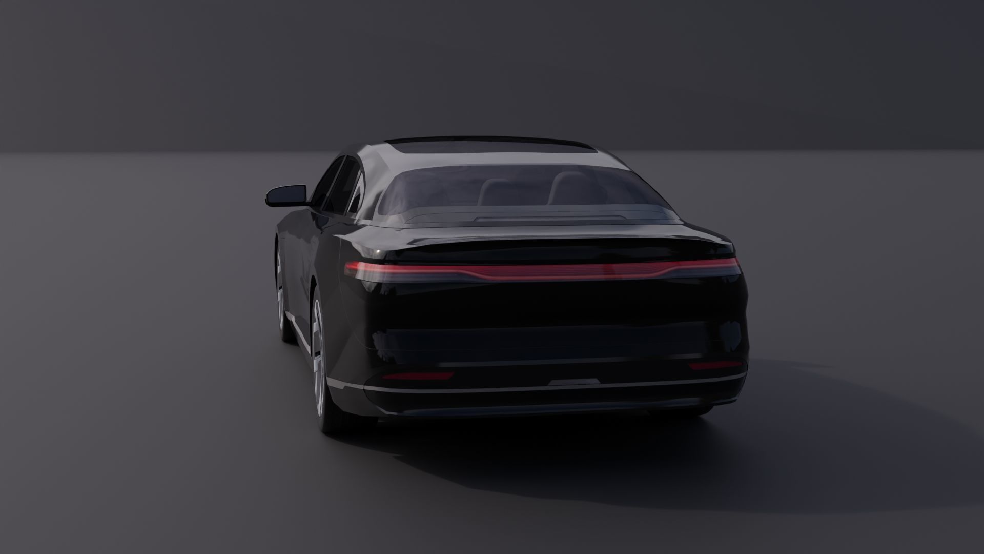Generic Electric Sedan 6 Low-poly 3D model_5