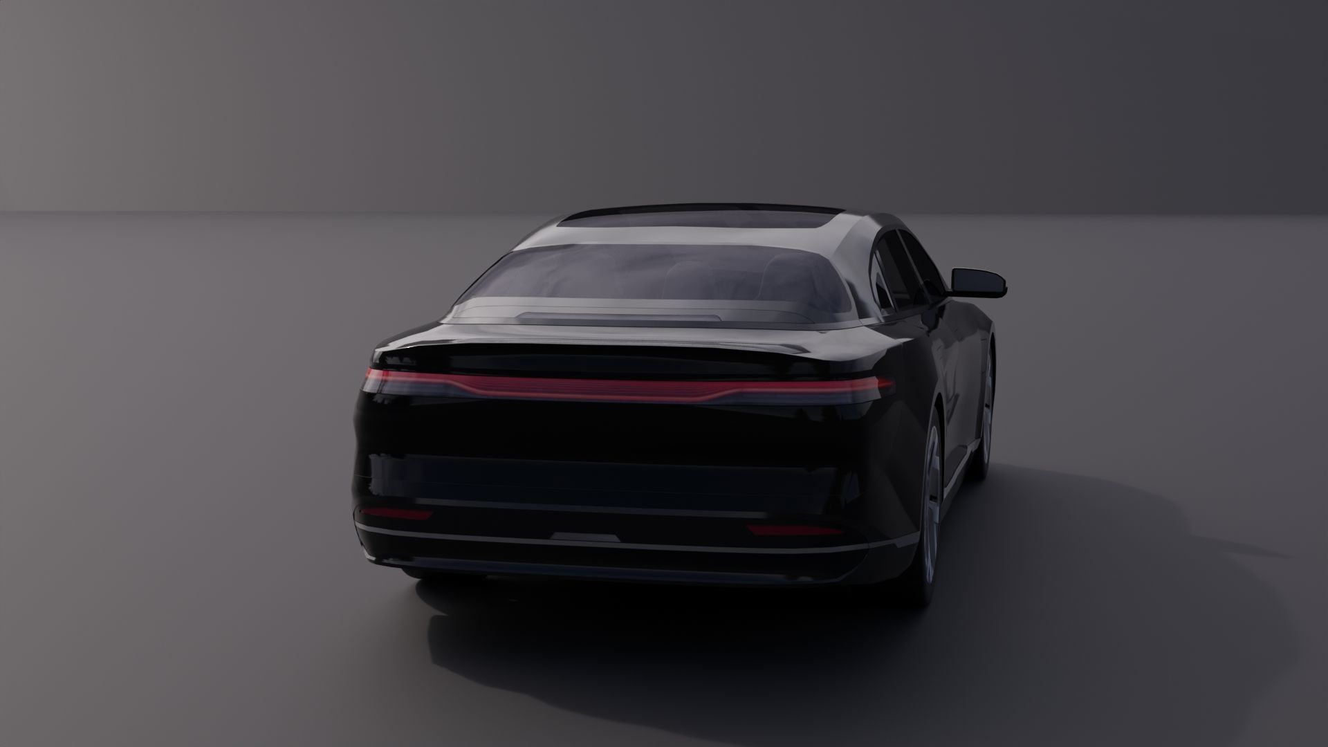 Generic Electric Sedan 6 Low-poly 3D model_6