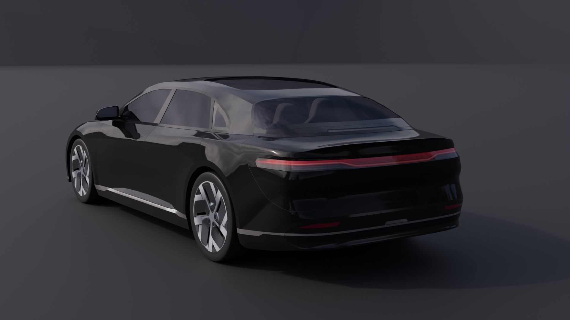 Generic Electric Sedan 6 Low-poly 3D model_4