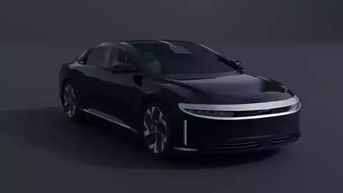 Generic Electric Sedan 6 Low-poly 3D model