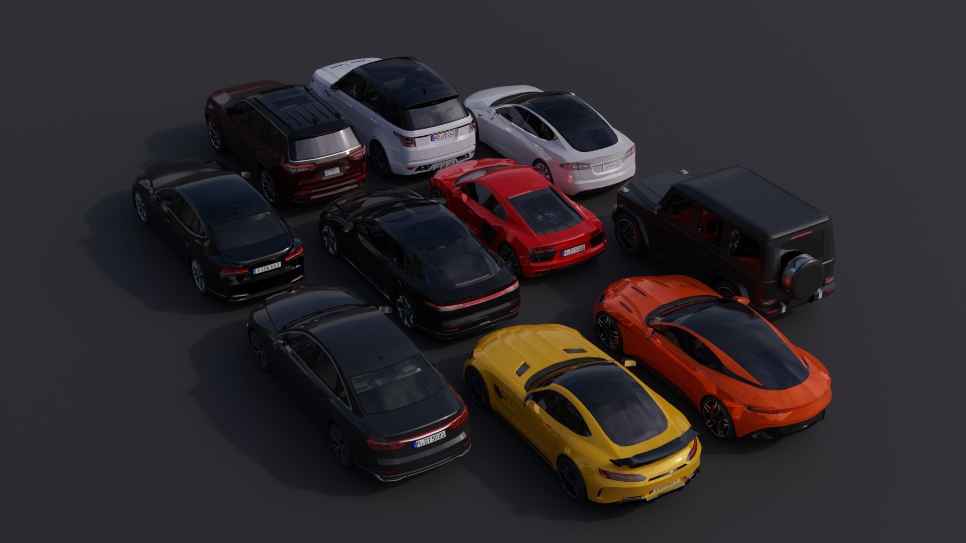 Generic Car Pack v2 3D Model Collection_1