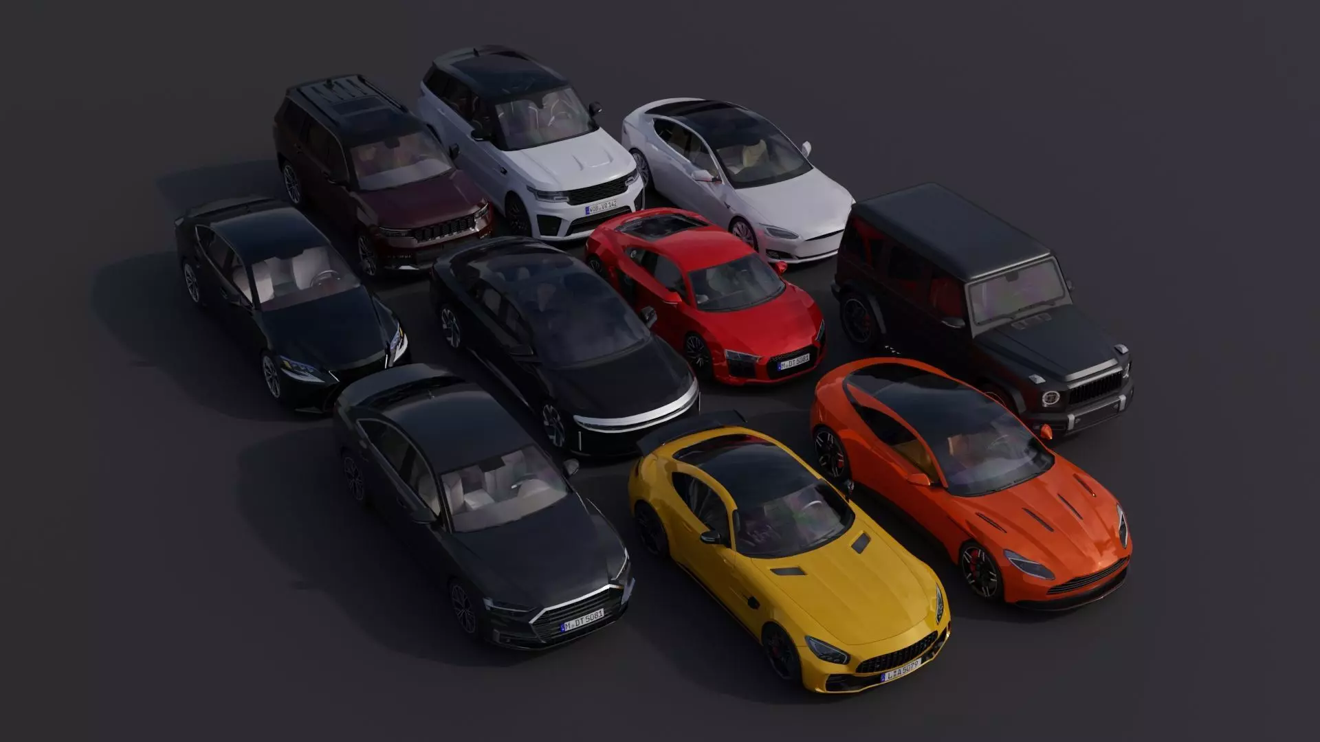Generic Car Pack v2 3D Model Collection_0