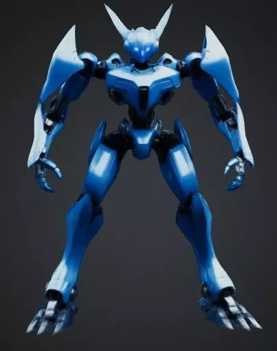 Futuristic Battle Robot 3D model_0