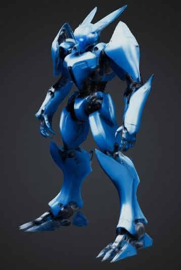 Futuristic Battle Robot 3D model_1