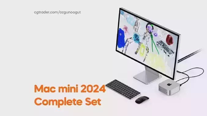 Mac mini 2024 Complete Set with Display Mouse and Keyboard